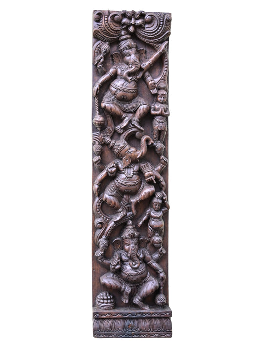 Wooden Ganesha panel