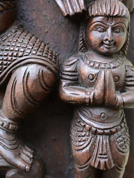 Lord Ganapati Dancing in Three Forms Panel 48"