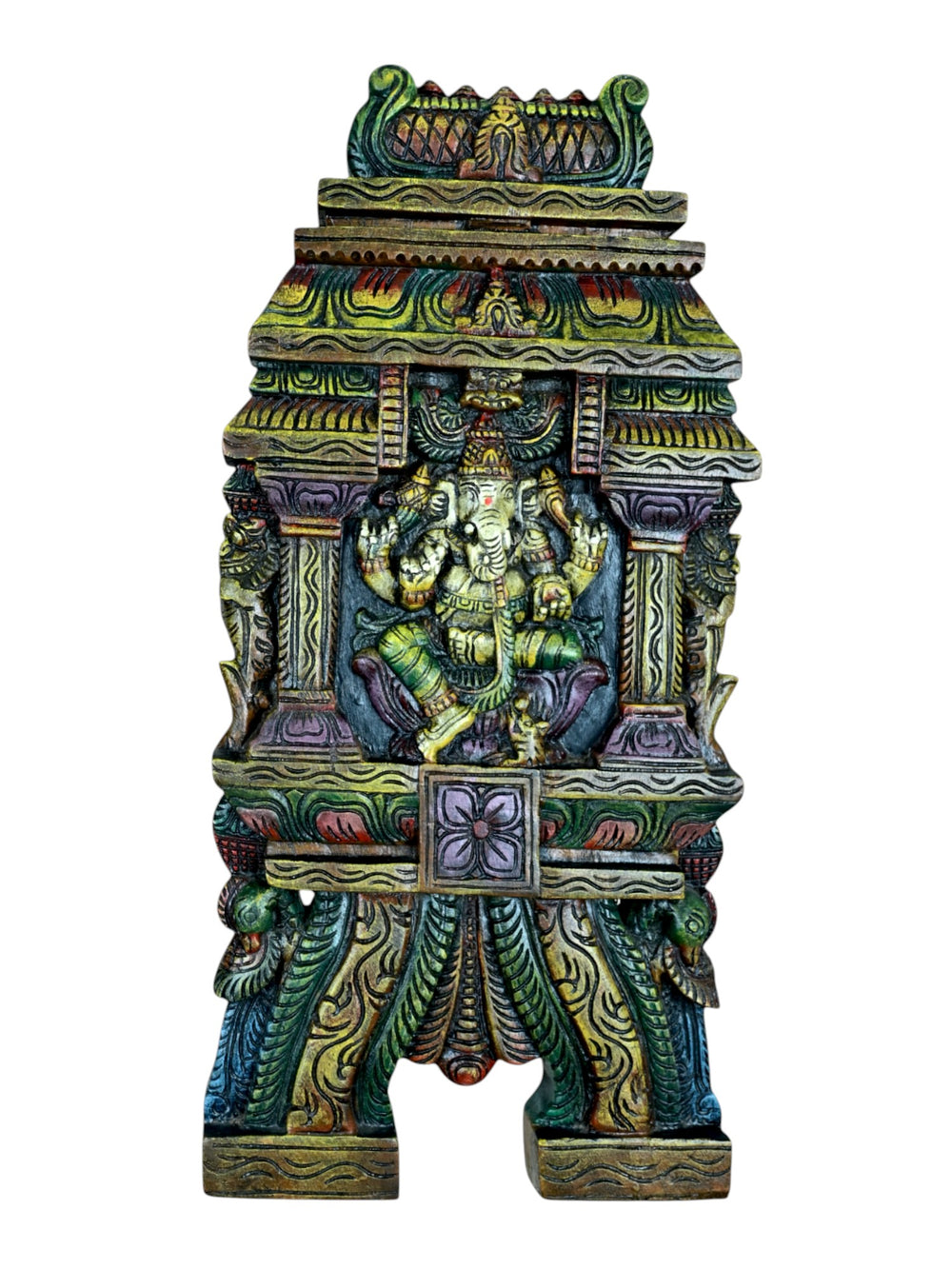 Ganesh wooden kavadi wall mount