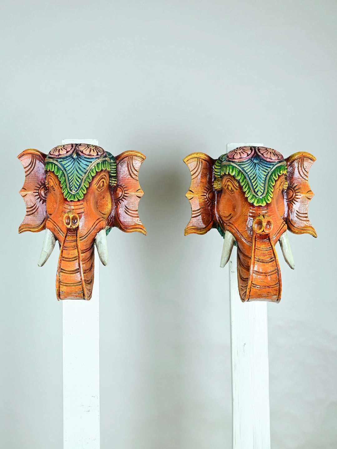Twin Elephant Face Mask 12"