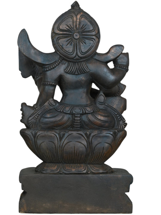 Mother of Wisdom – Saraswati Devi Wooden - 18"