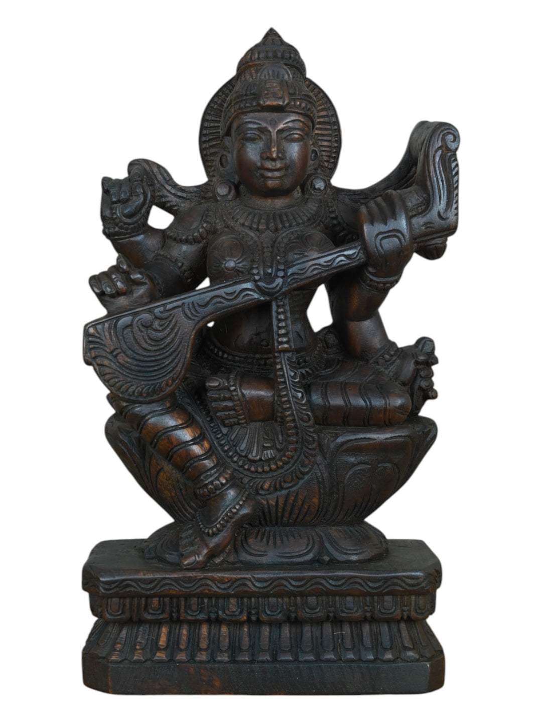Mother of Wisdom – Saraswati Devi Wooden