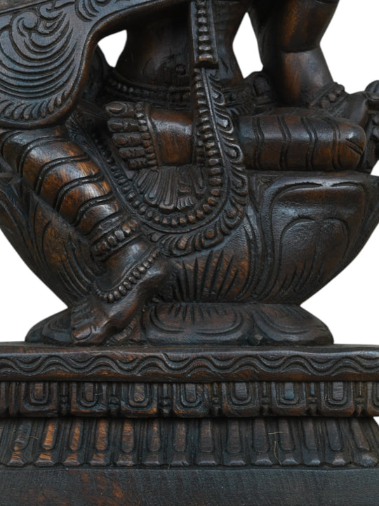Mother of Wisdom – Saraswati Devi Wooden - 18"