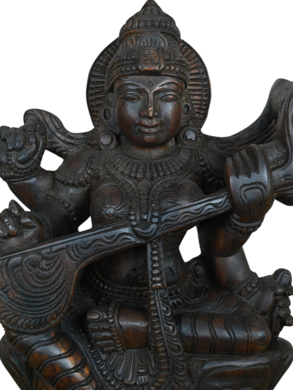 Mother of Wisdom – Saraswati Devi Wooden