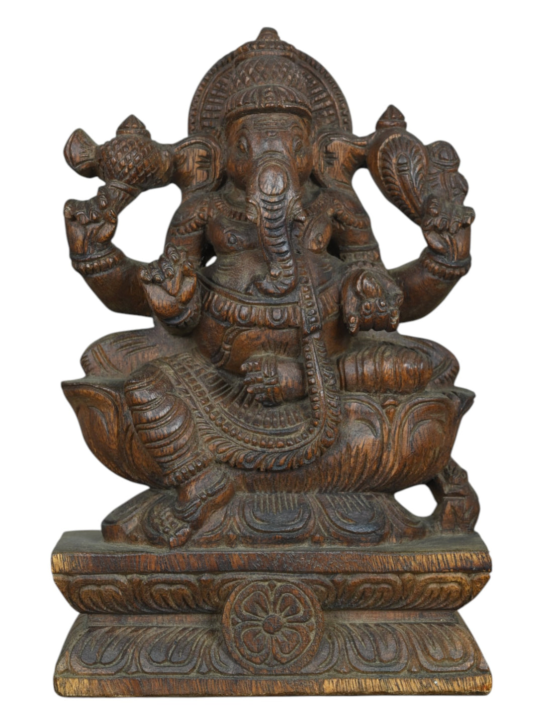 Vaagai Wood Ganapati statue
