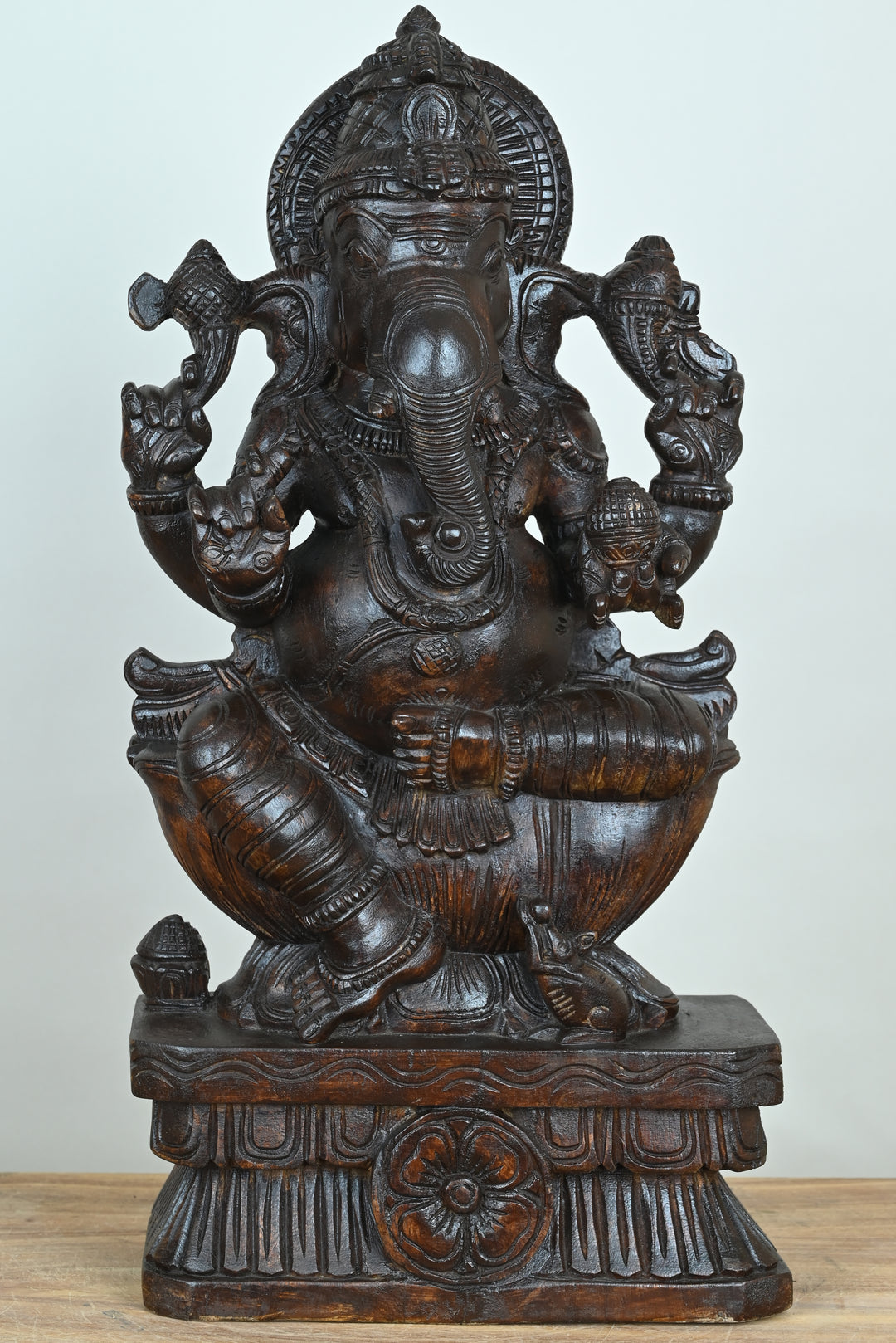 Success-Bringing Ganesha wooden Idol-24"