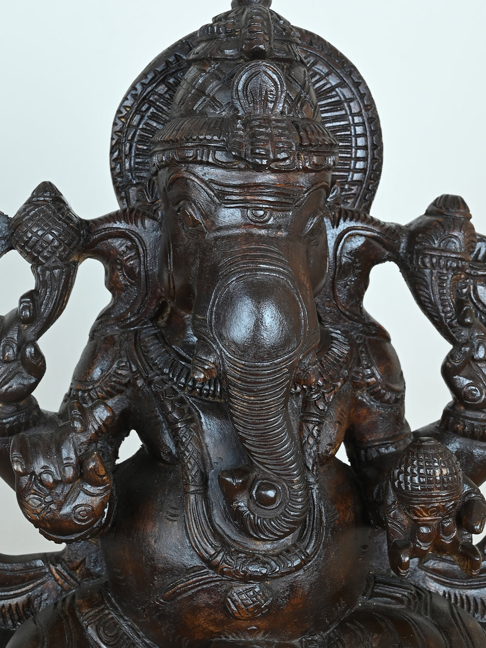 Success-Bringing Ganesha wooden Idol-
