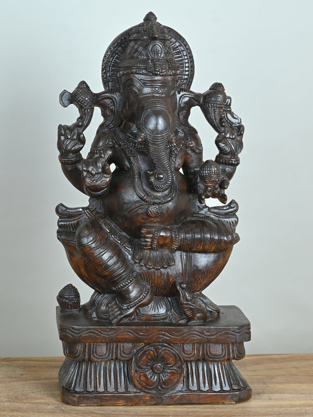 Success-Bringing Ganesha wooden Idol-24"