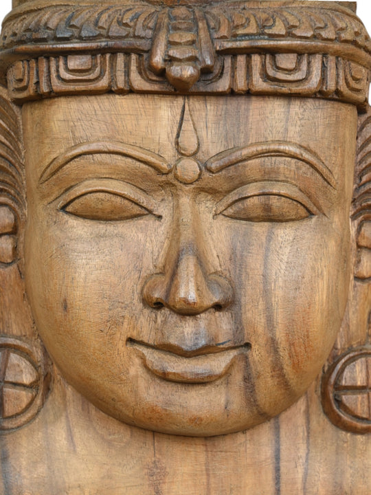 Face of Lord Narayana  Handcrafted Sculpture-17"