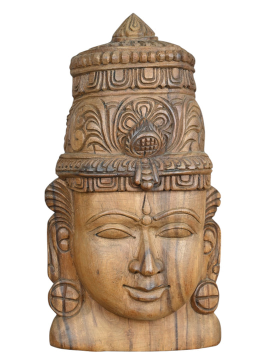 Face of Lord Narayana  Handcrafted Sculpture-17"
