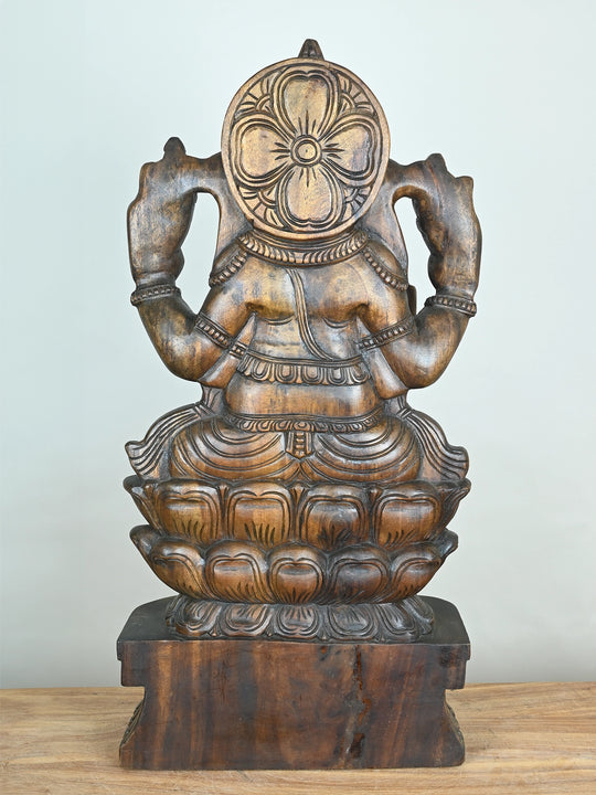 3 Feet Lord Vinayaka Statue With Mooshika