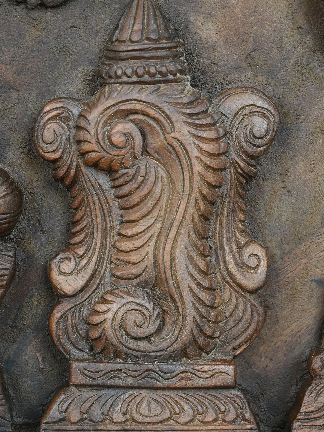 Lord Vishnu Wooden Wall Panel -24"