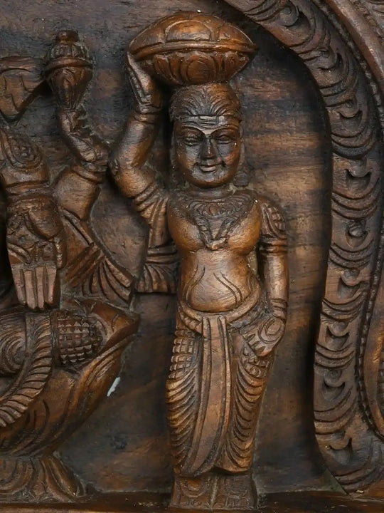 Wooden Ganesha Wall Decor-18"