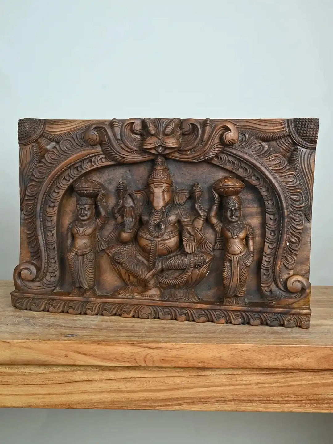 Wooden Ganesha Wall Decor-18"
