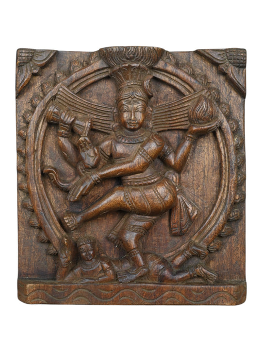 Wood Lord Natarajar wall hanging