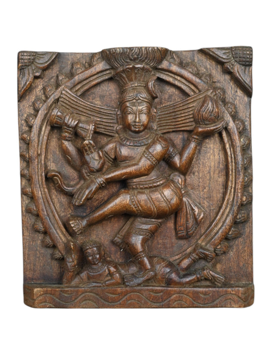Wood Lord Natarajar wall hanging