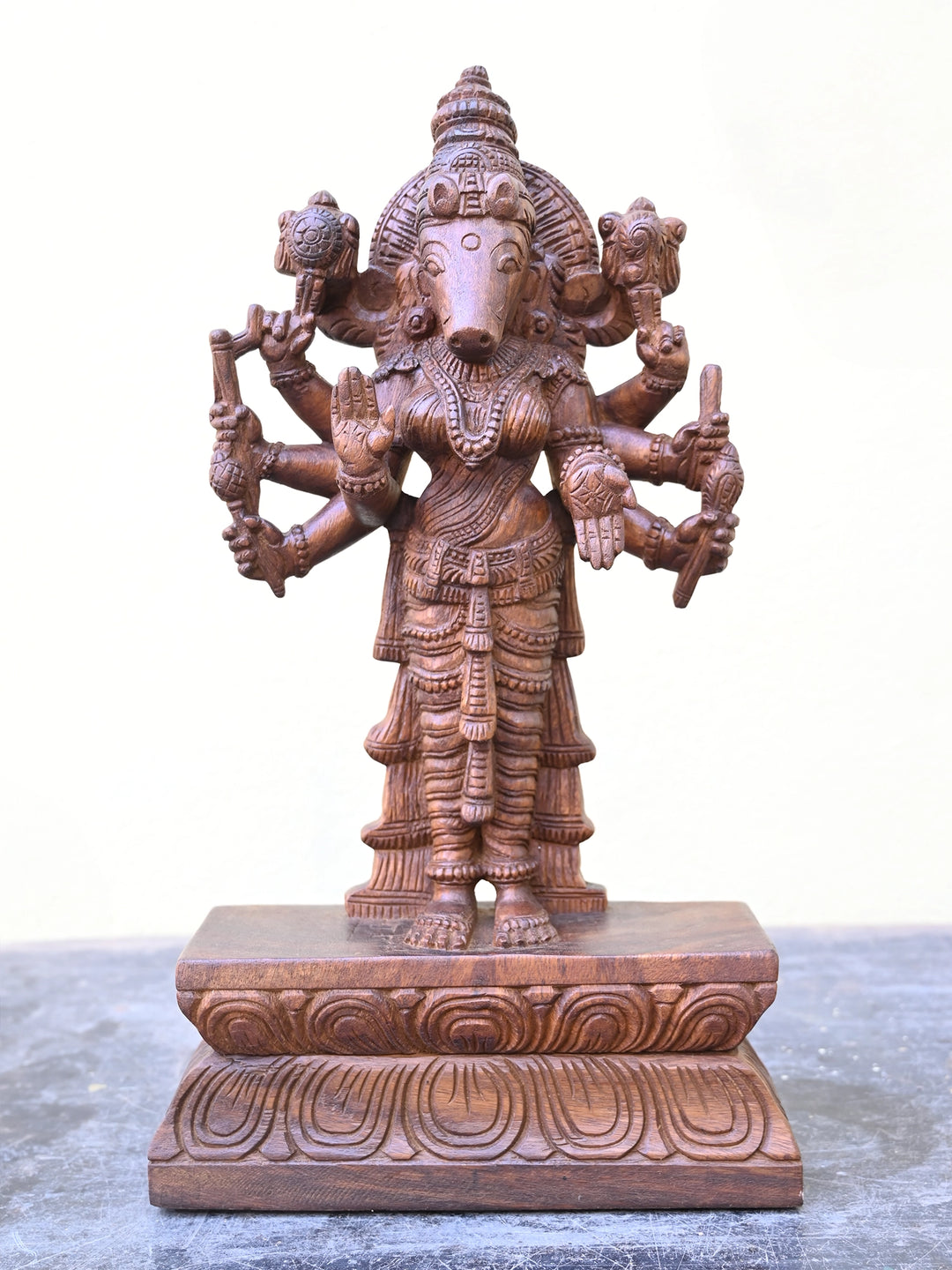 Wooden Varahi Amman statue