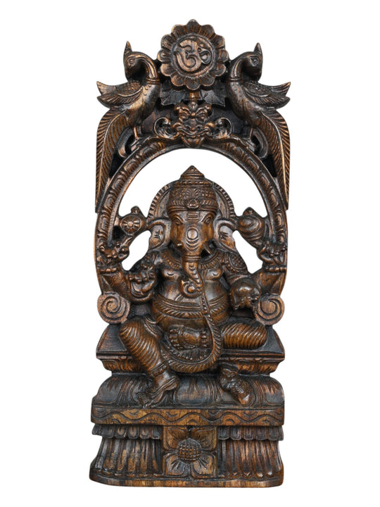 Ganesh wooden wall mount