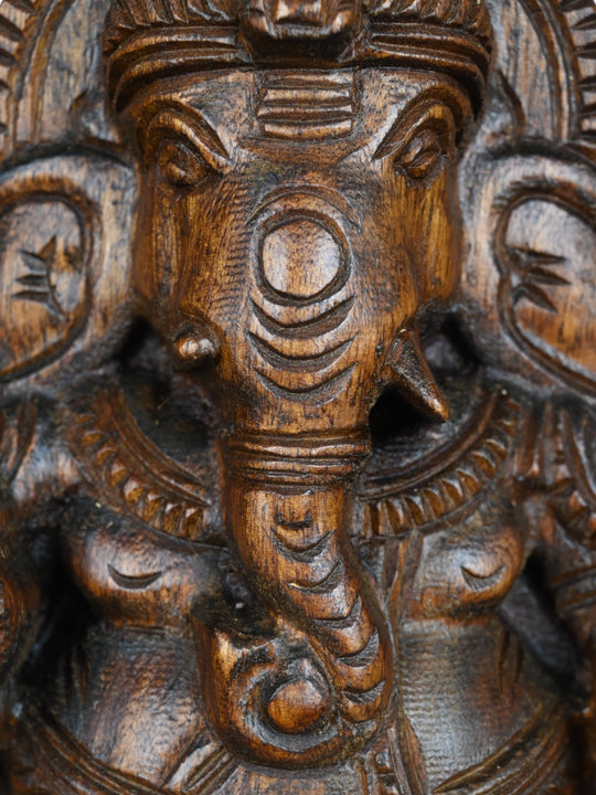 Arch Lord Ganesh With Yali And Peacock 23"