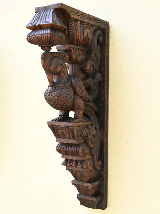 Peacock Pair in Wood-23"