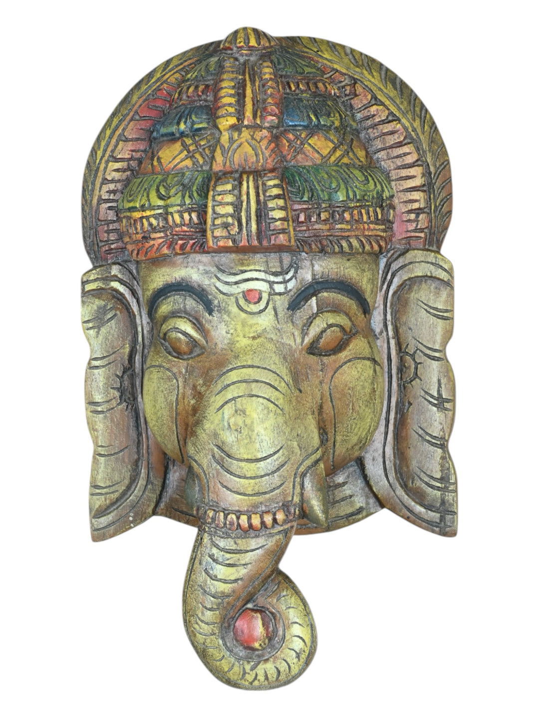 Ganesha wood face mask 