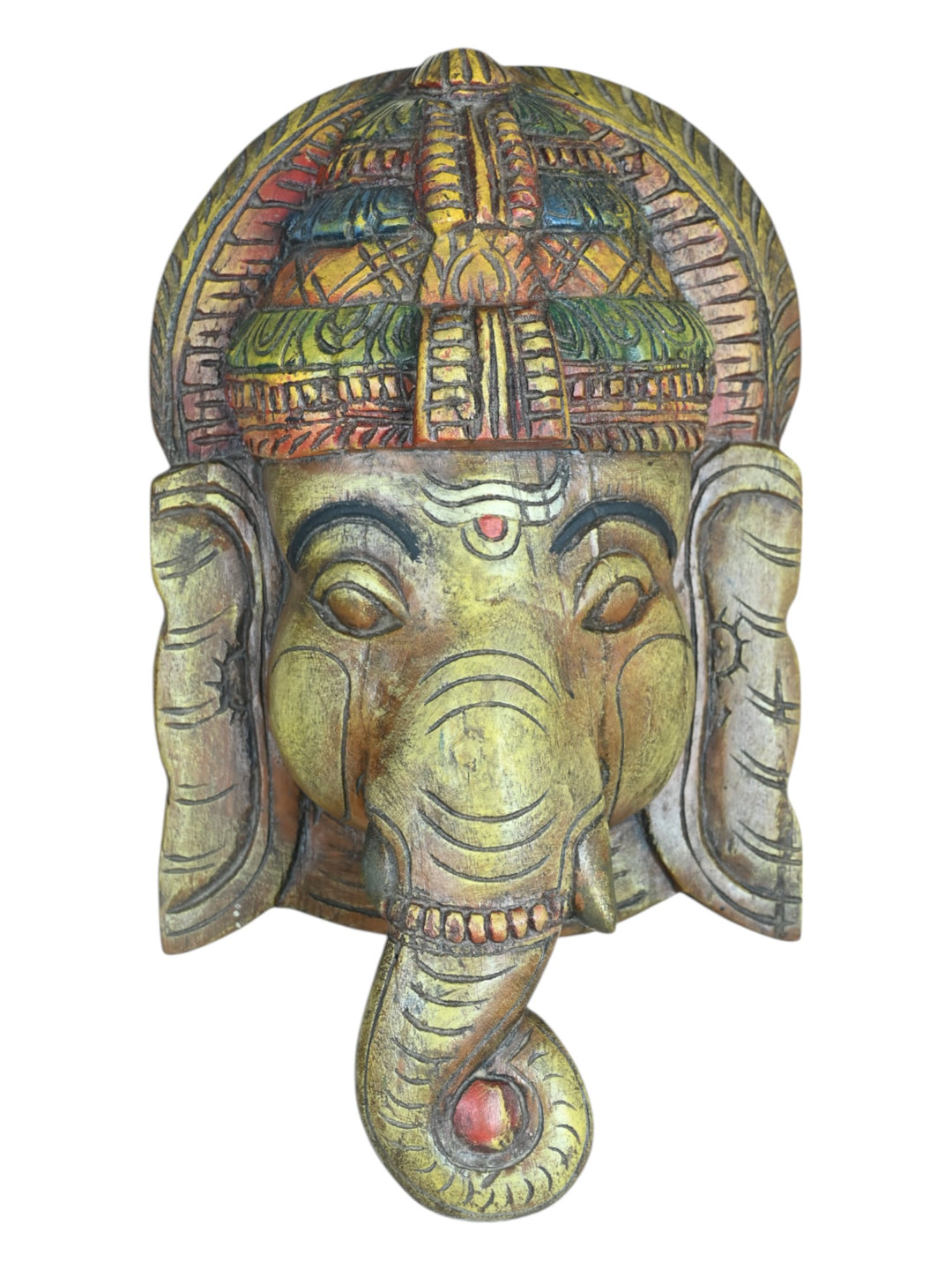 Ganesha wood face mask 