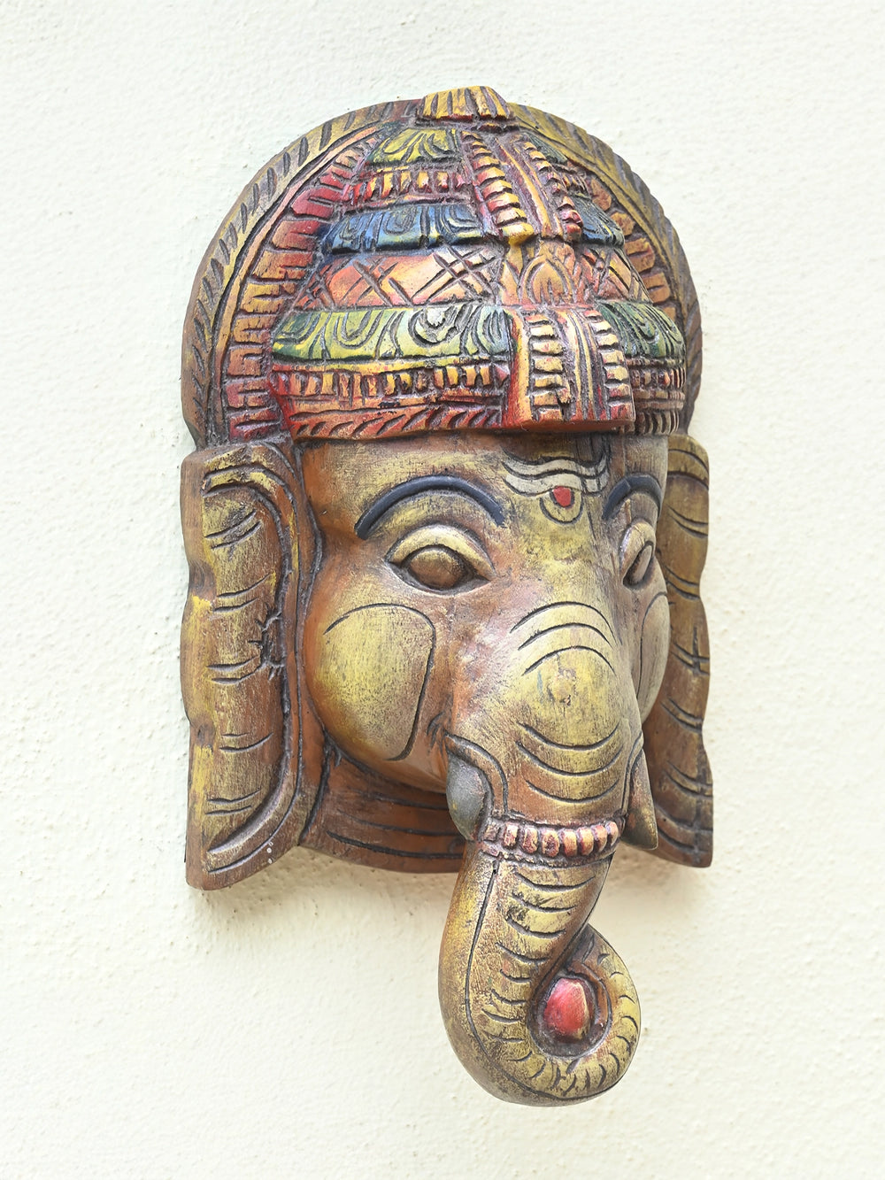 Ganesha wood face mask 
