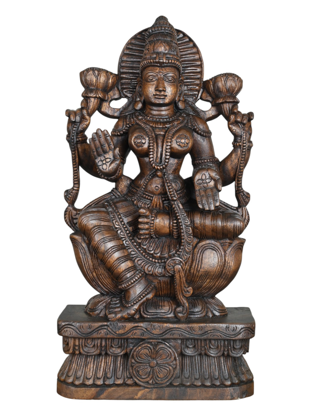 Wooden Lakshmi Statue