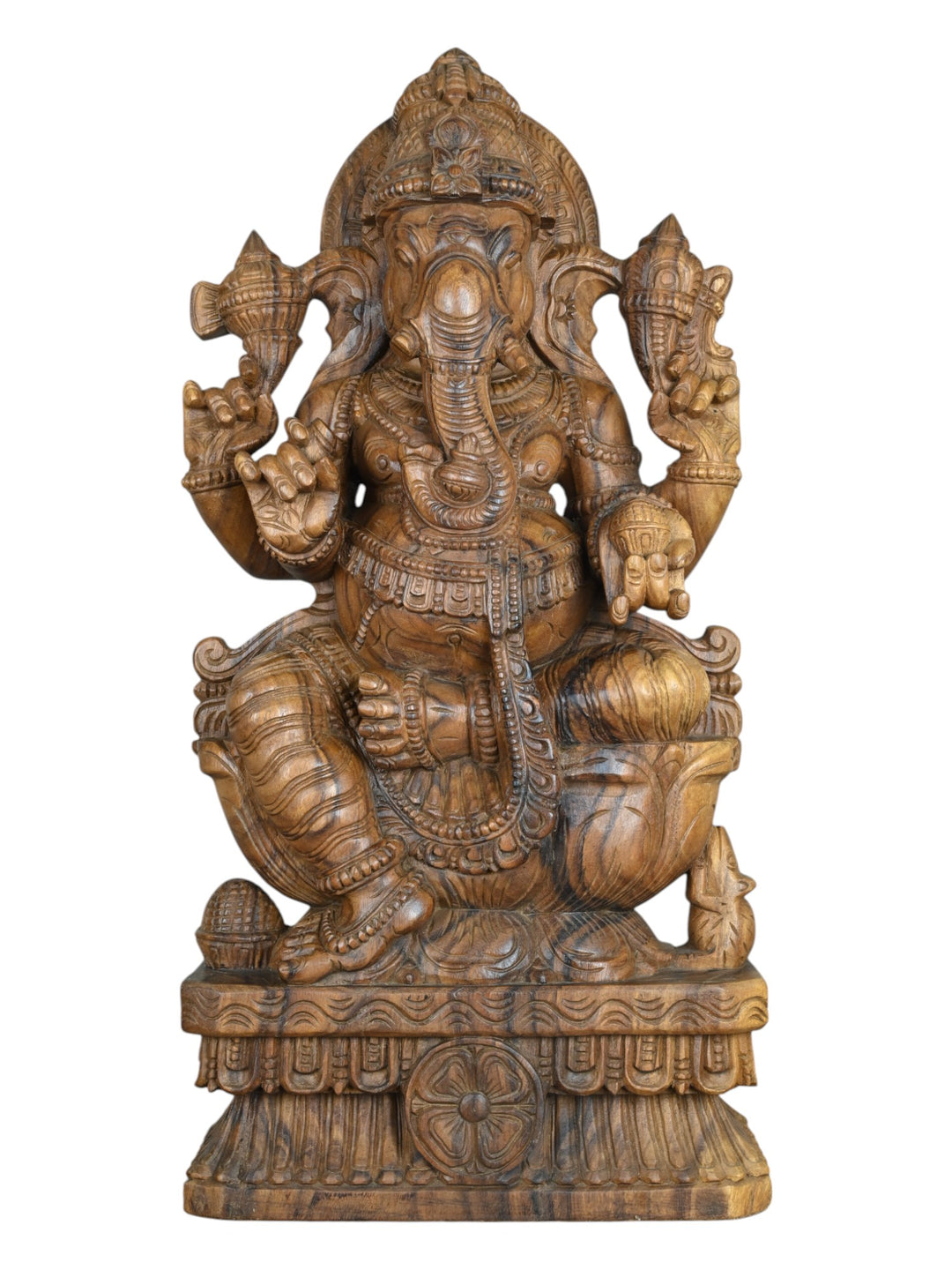 Wood Ganesh statue 