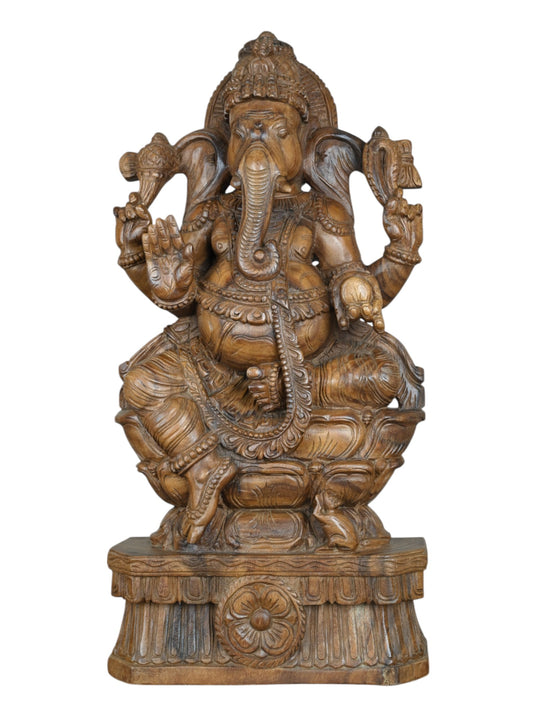 Wooden Vinayaga statue