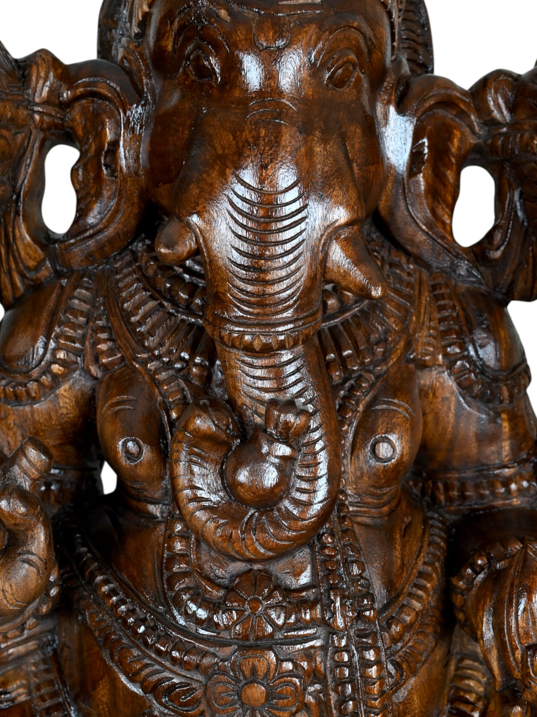 3 Ft Wooden Ganapati Idol