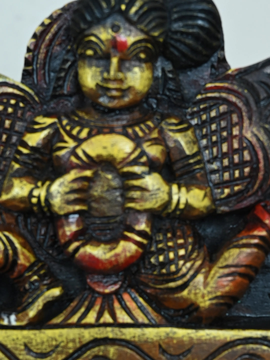 Great Triad of Lakshmi, Ganesha, and Saraswati Panel 34"