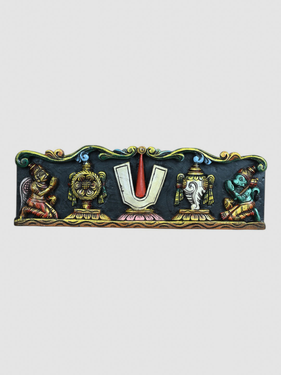 Vishnu Namam Wooden Wall Hanging-24"