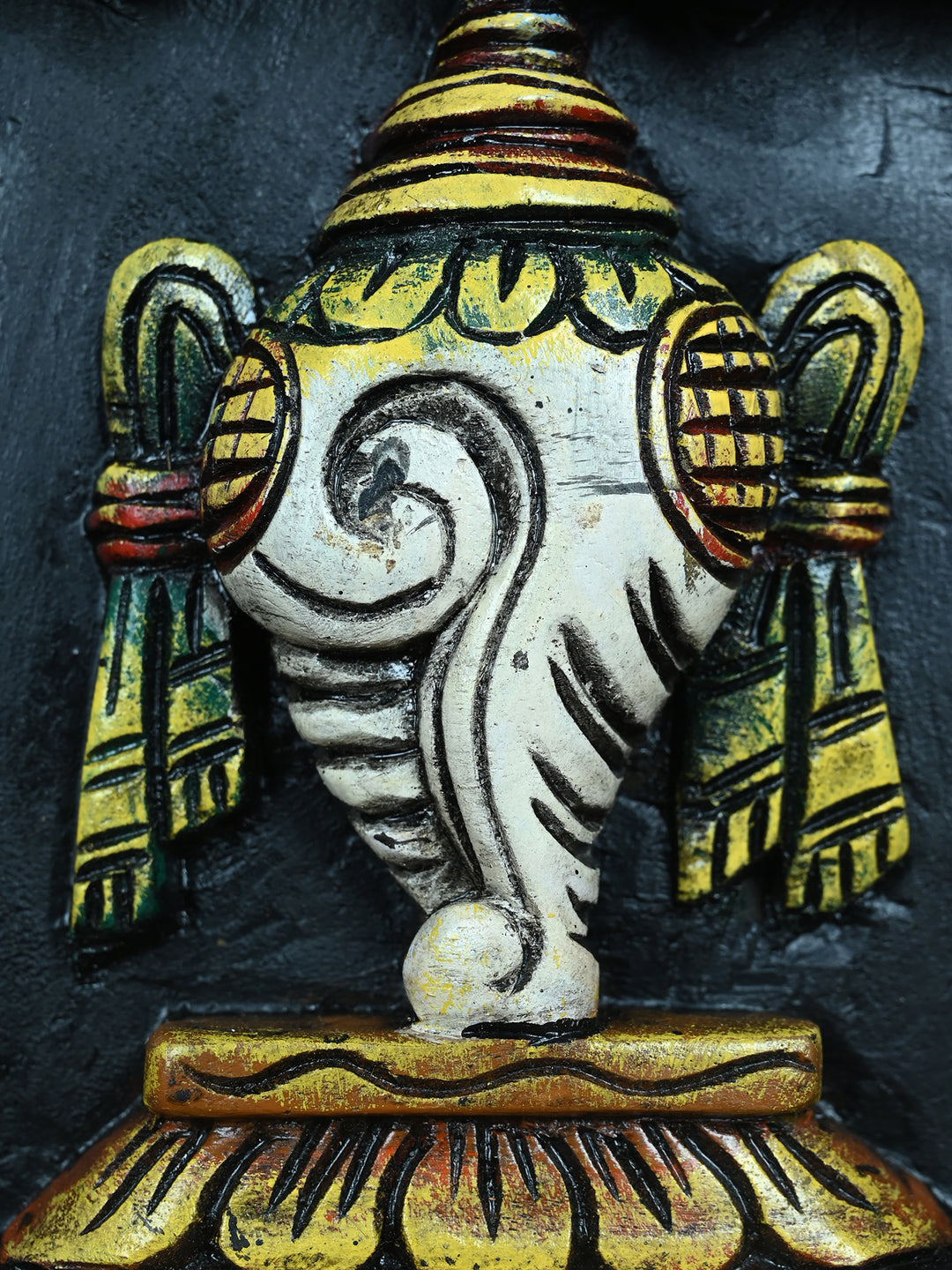 Vishnu Namam Wooden Wall Hanging-24"