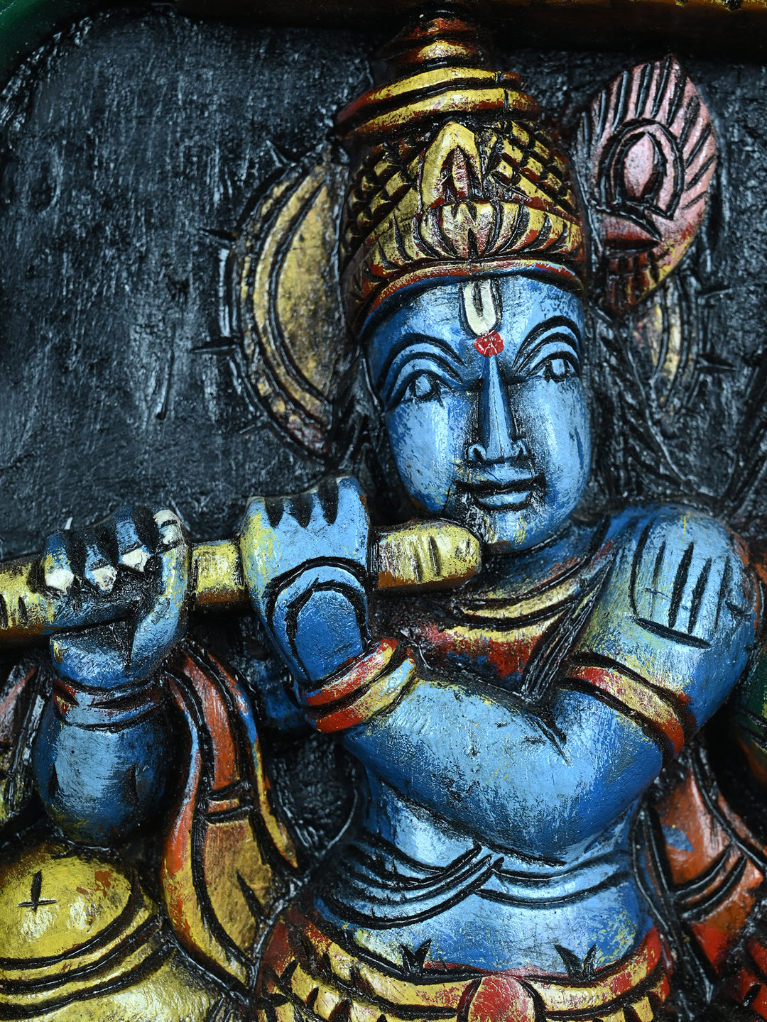 Shree Radha Krishna – Crafted in Wood-12"