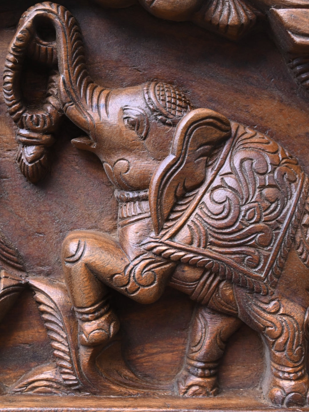 Wooden Panel of Three Deities-48"