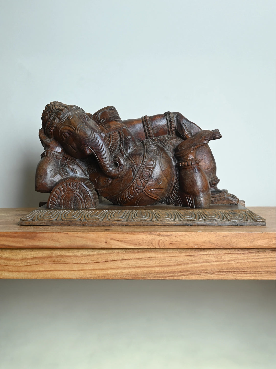 Ganapati wooden sculpture