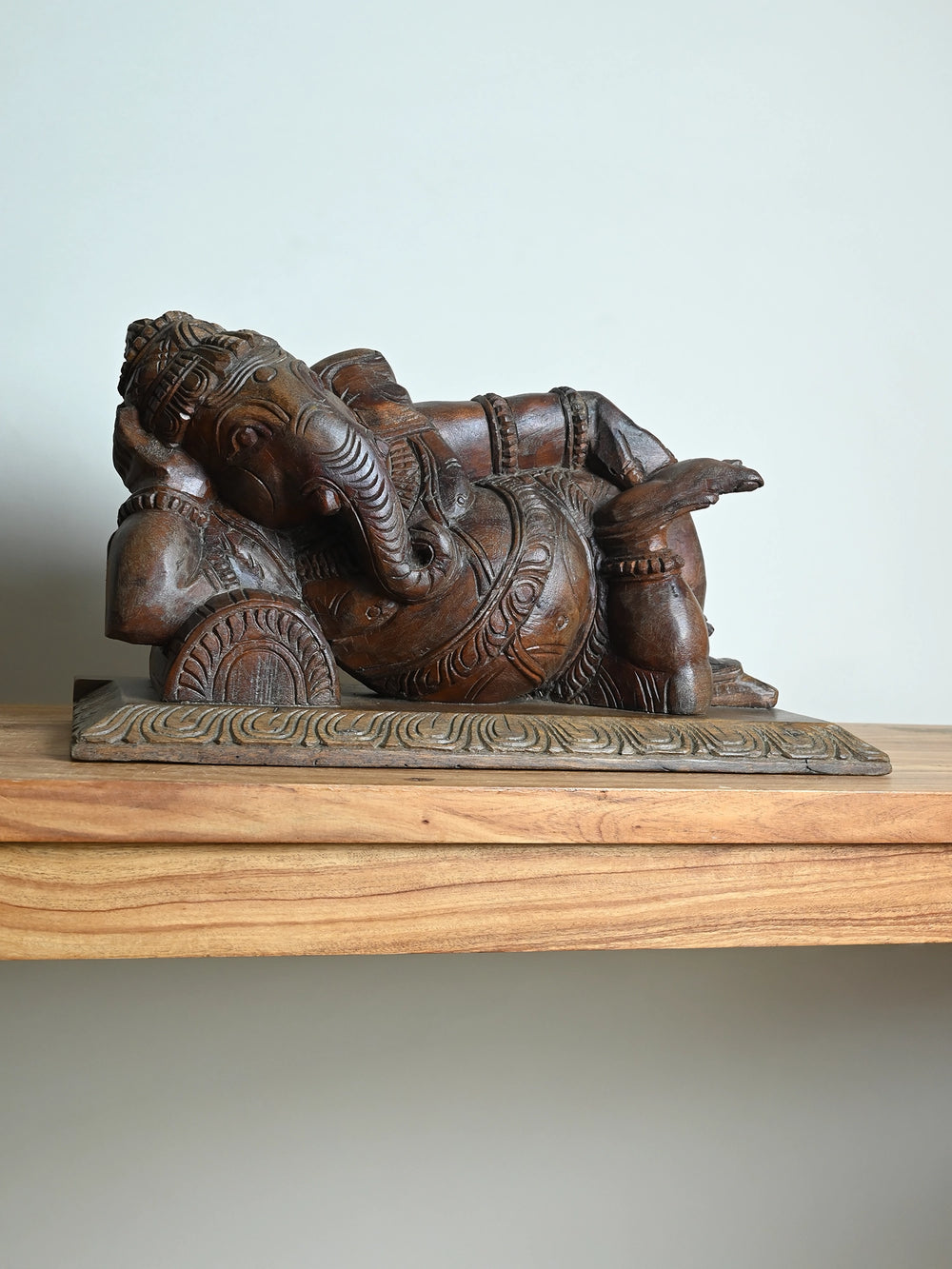 Ganapati wooden sculpture
