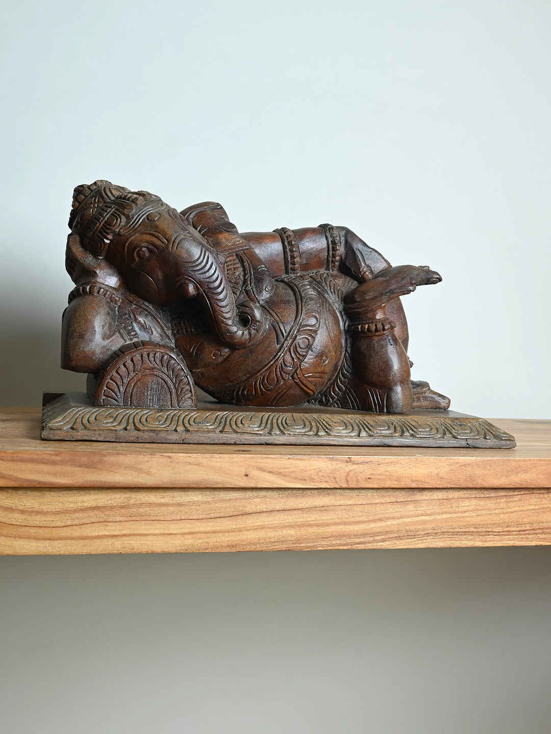Ganapati wooden sculpture