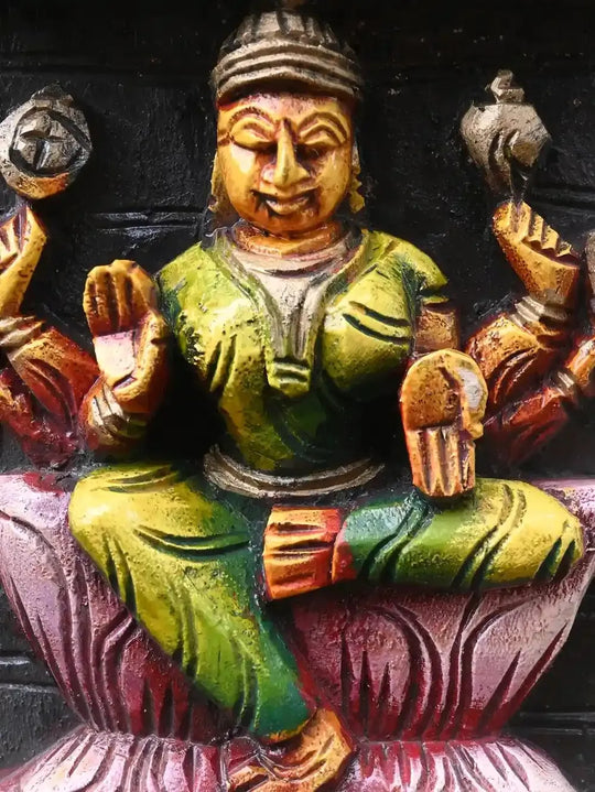 AstaLakshmi Panel Wooden Wall Art-36"