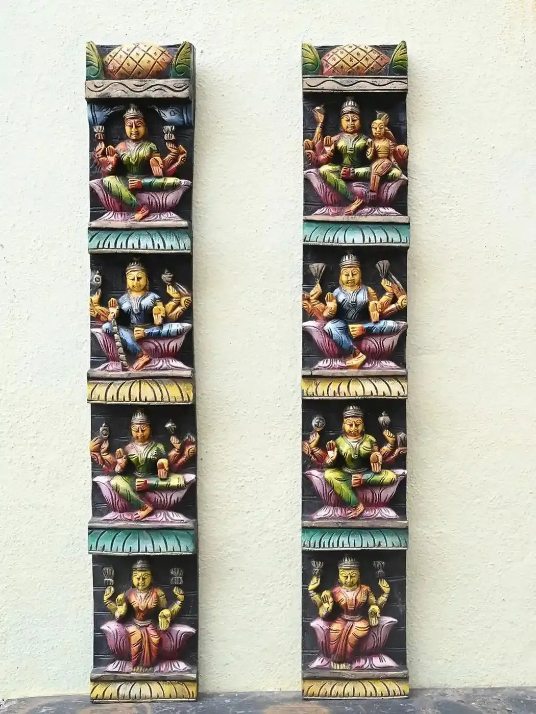 AstaLakshmi Panel Wooden Wall Art