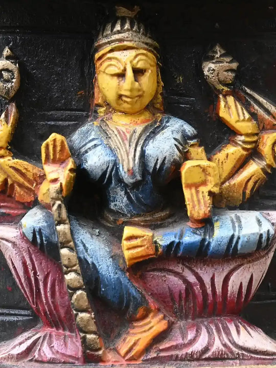 AstaLakshmi Panel Wooden Wall Art-36"