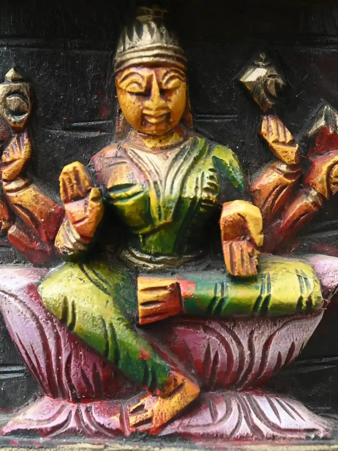 AstaLakshmi Panel Wooden Wall Art-36"
