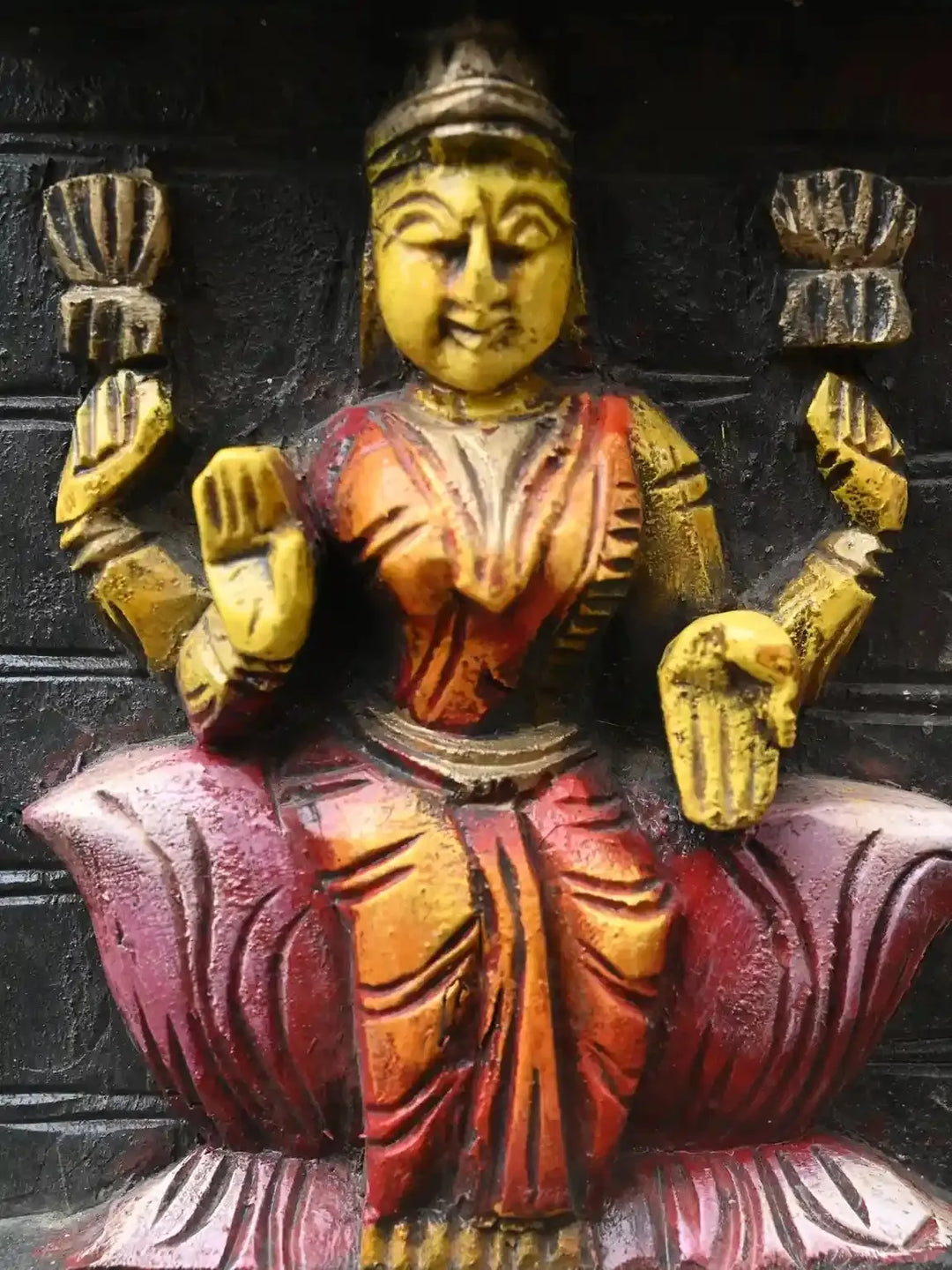 AstaLakshmi Panel Wooden Wall Art-36"