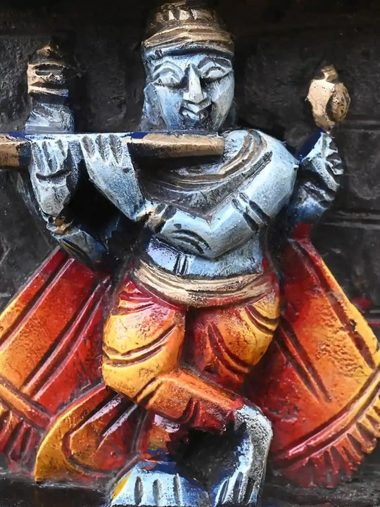 Ten Avatars krishna Vertical wooden Panel