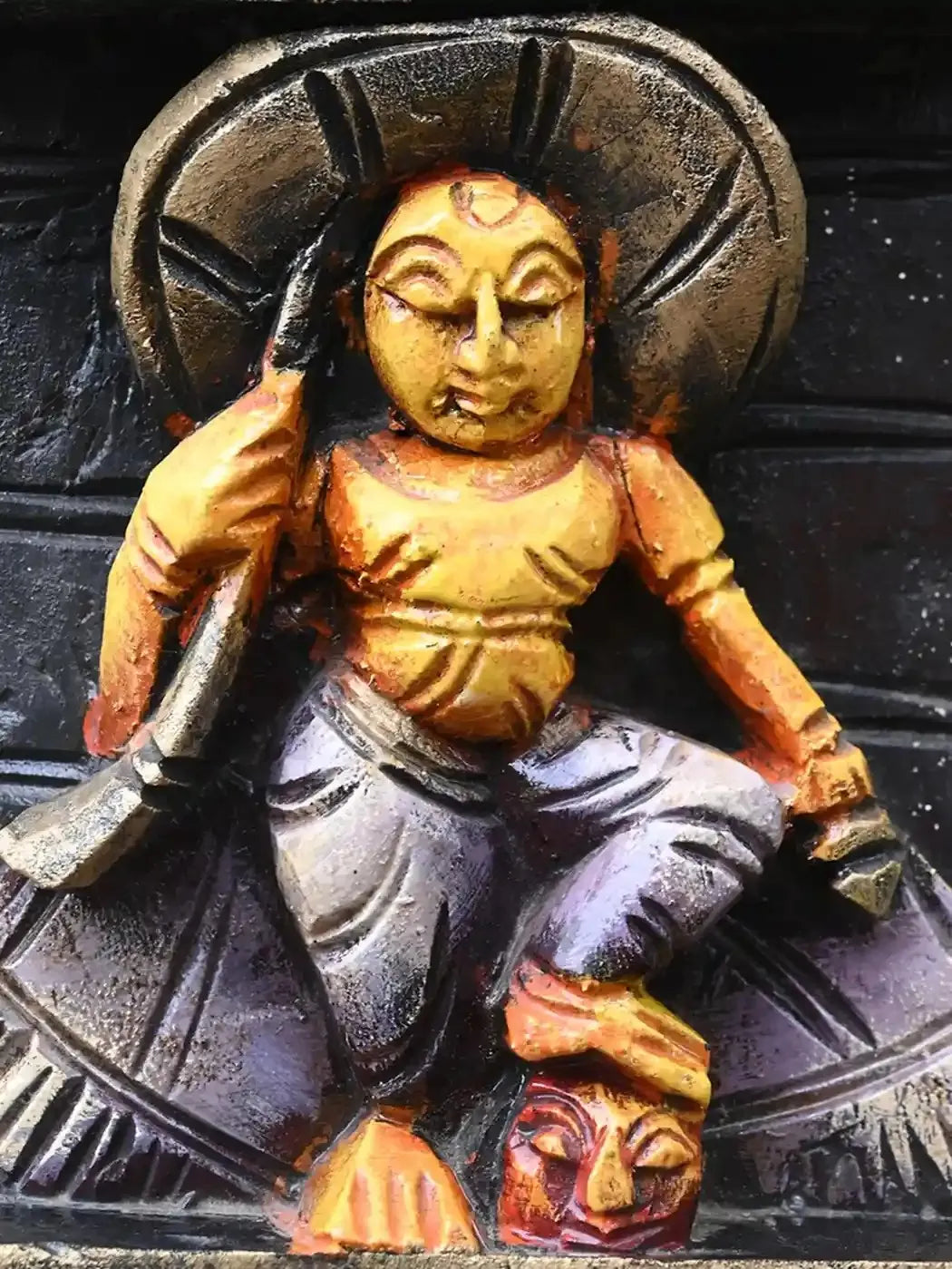 Ten Avatars krishna Vertical wooden Panel-36"
