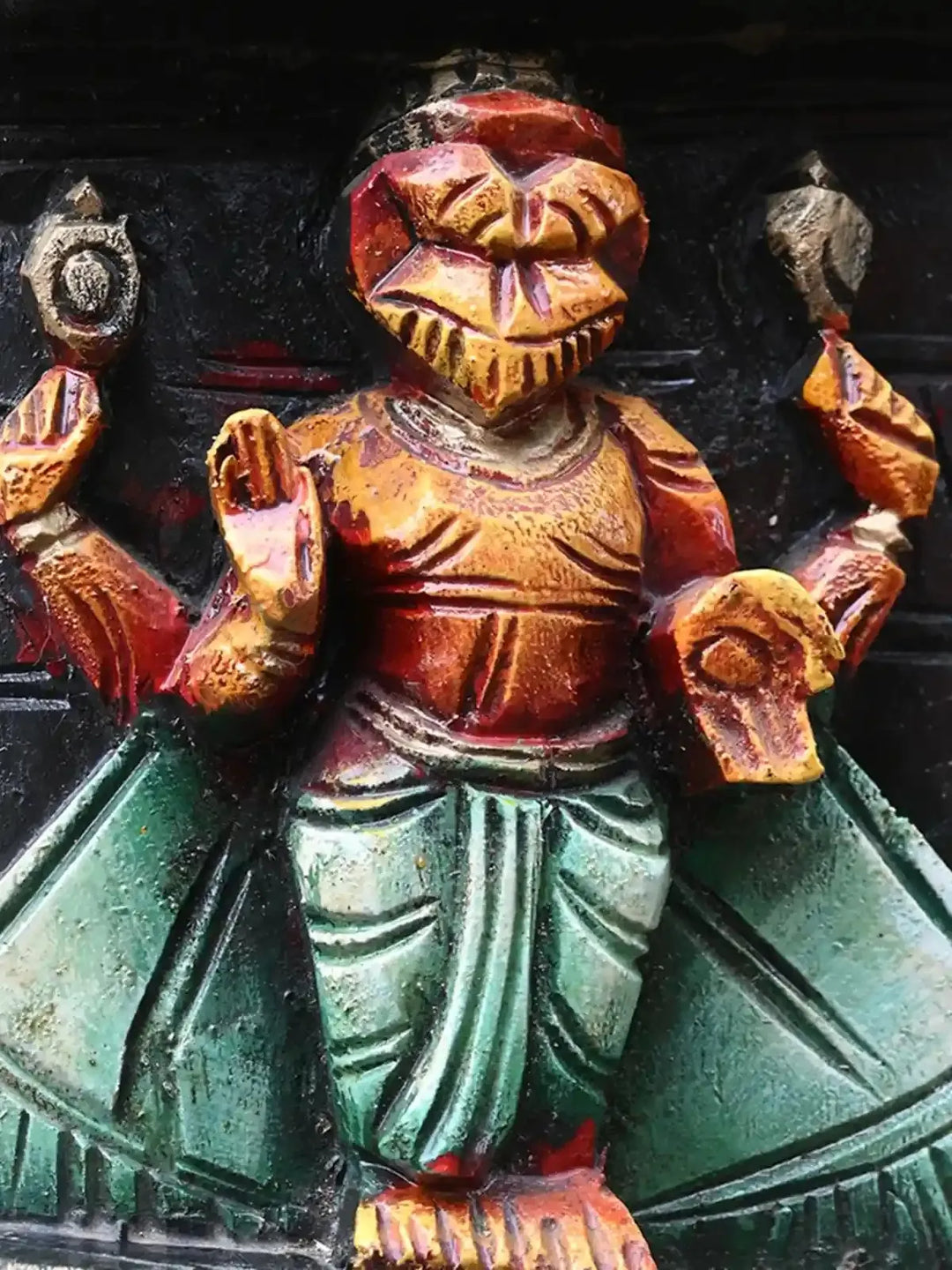 Ten Avatars krishna Vertical wooden Panel-36"