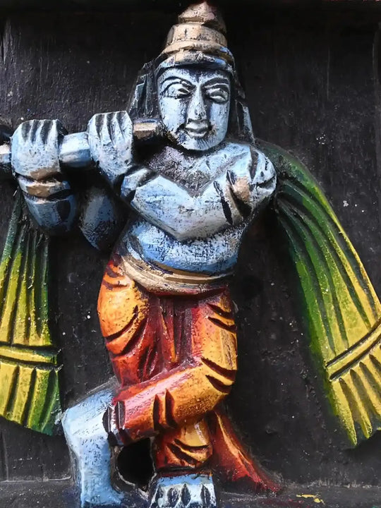Pair Wooden Panels Vishnu’s Ten Avatars-37"
