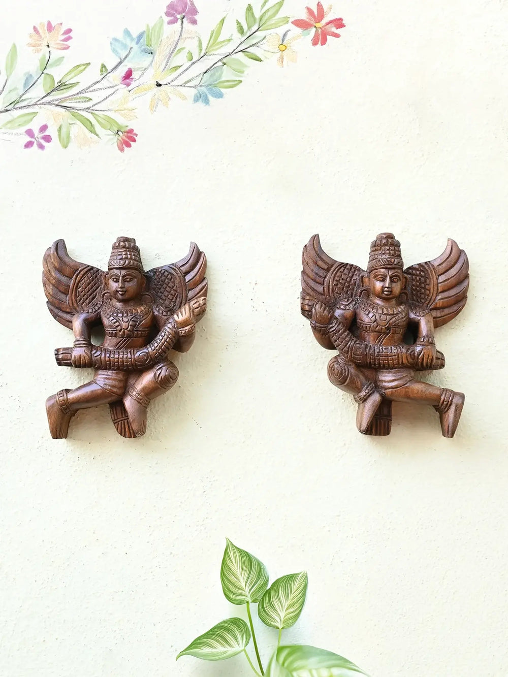 Gandharvas wood wall mounts