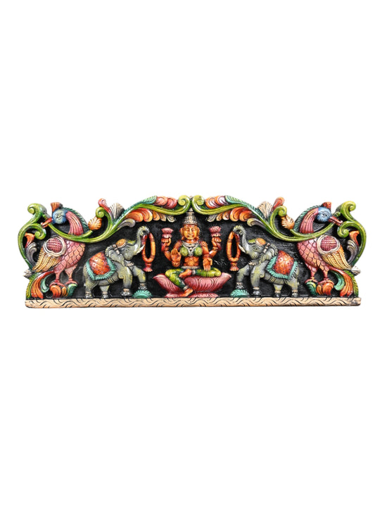 Gajalakshmi  Wooden Panel